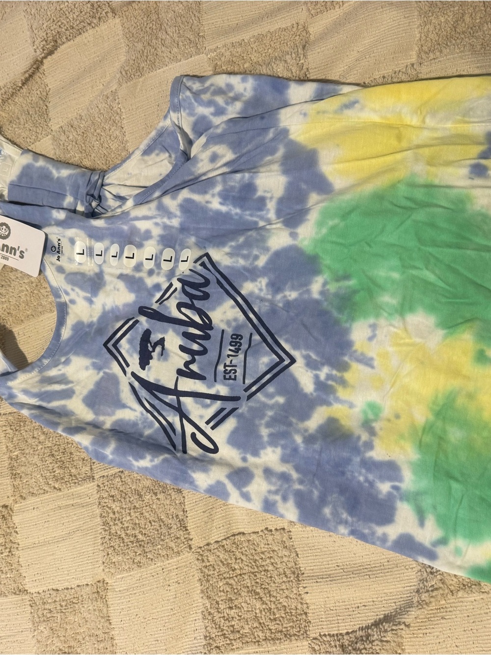 Airwalk Kids Tie-Dye Tank Top in Blue, Green & Yellow